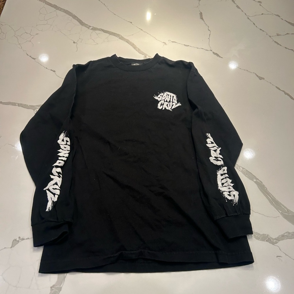 Santa Cruz Skateboards Black Long Sleeve Men's Shirt